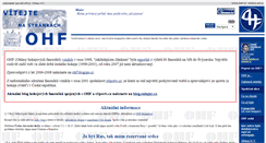 Desktop Screenshot of ohf.cz